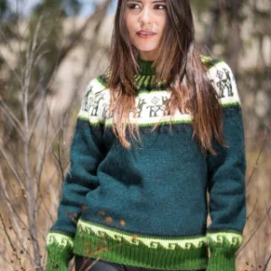 Fair Isle Sweater for Women | Andean Round Neck Alpaca Sweater