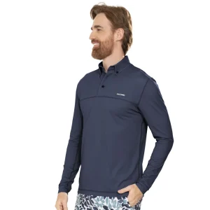 FULLSAND Playera Polo Manga Larga Hombre Con Protección Solar Certificada.