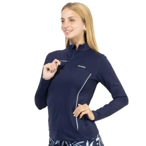 FULLSAND Playera Cuello Alto Con Cierre Mujer Con Protección Solar Certificada.