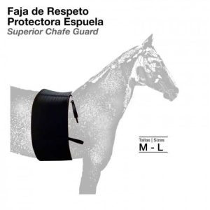 FAJA DE RESPETO PROTECTORA ESPUELA NEGRO