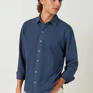 Camisa sport piqué marino